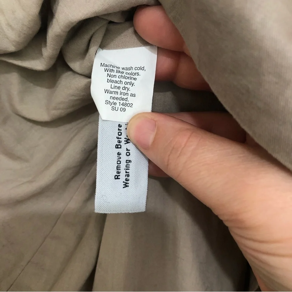 J. Crew beige cotton waist bow tie full tea length skirt - Picture 9 of 12